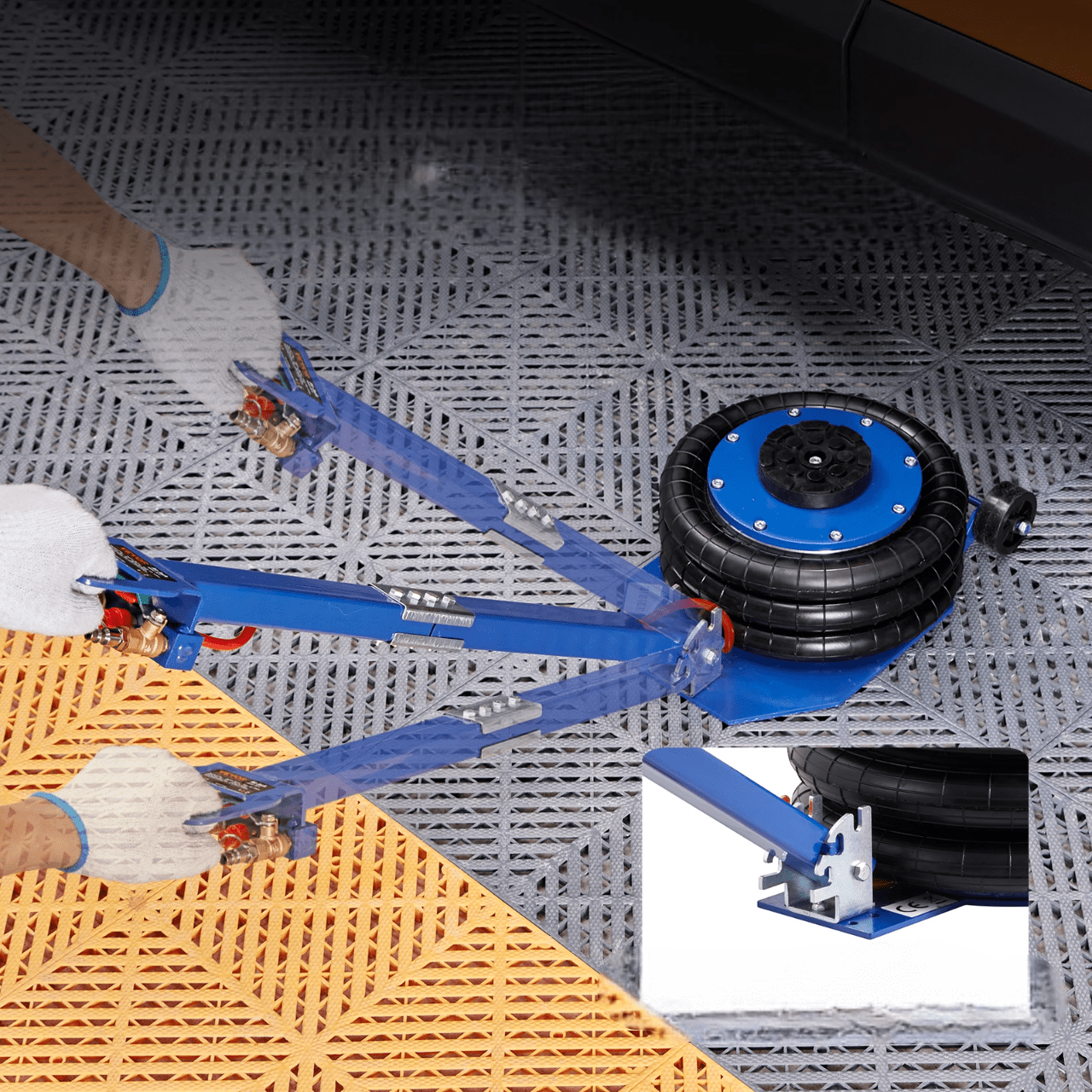 Cric Pneumatique - PneumaticJack™ - Bleu - Entretiendauto
