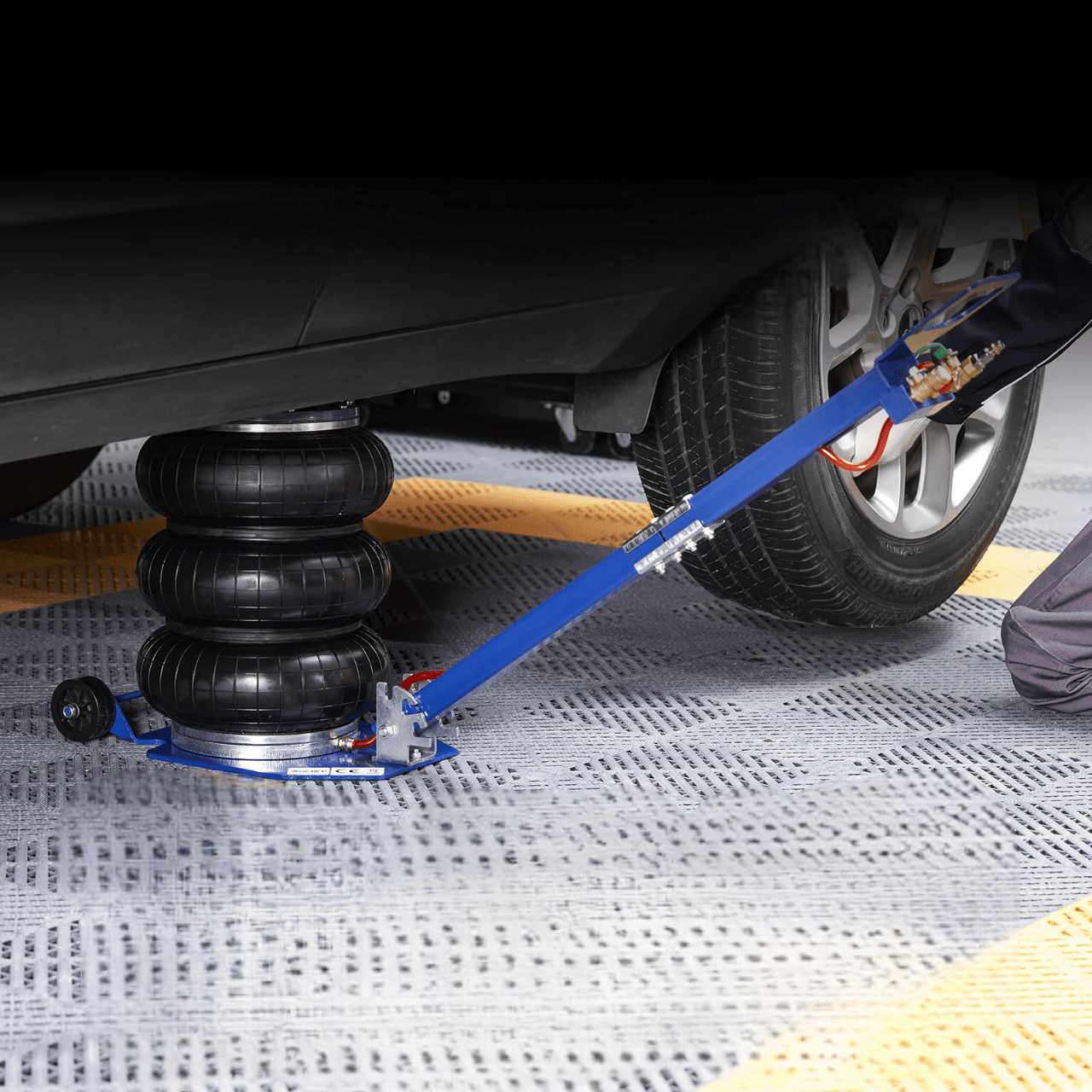 Cric Pneumatique - PneumaticJack™ - Bleu - Entretiendauto