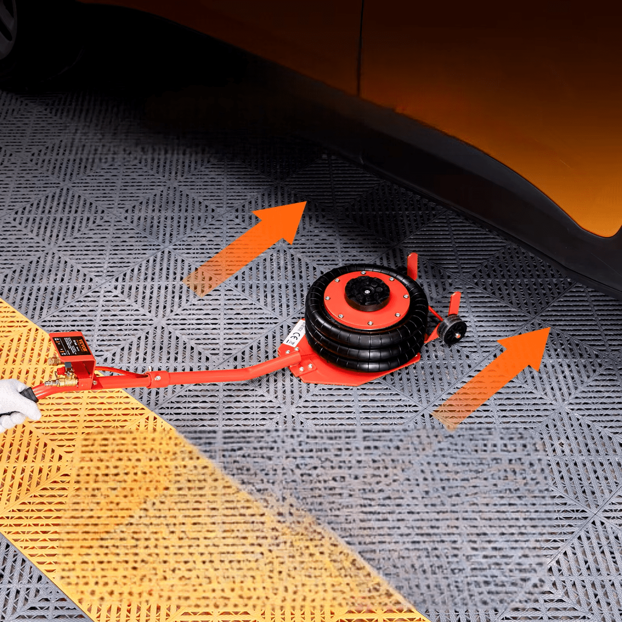Cric Pneumatique - PneumaticJack™ - Rouge - Entretiendauto
