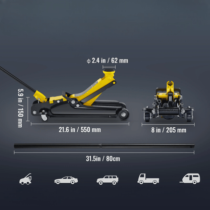 Cric Pneumatique - HydraulicPneumatic™ - Entretiendauto